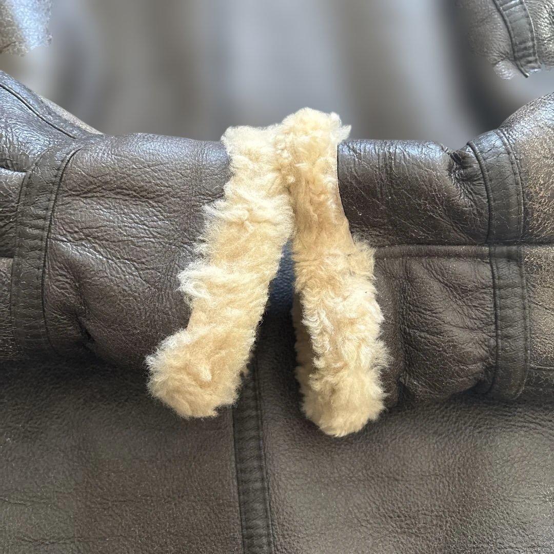 人気✨B-3 リアルムートン フライトジャケット レザージャケット L