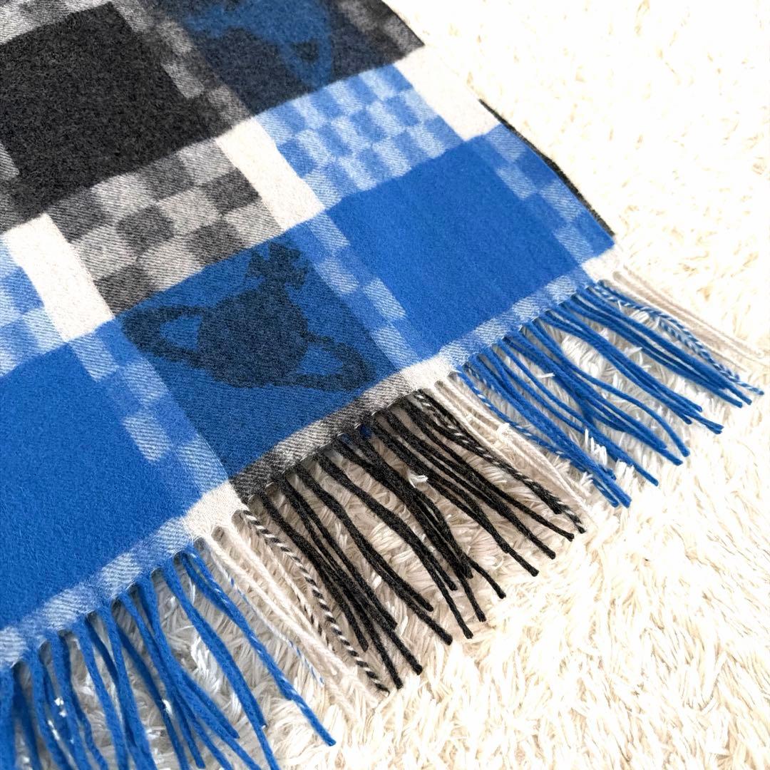 【新品タグ付き】ヴィヴィアンウエストウッド 大判 マフラー ストール カシミヤ