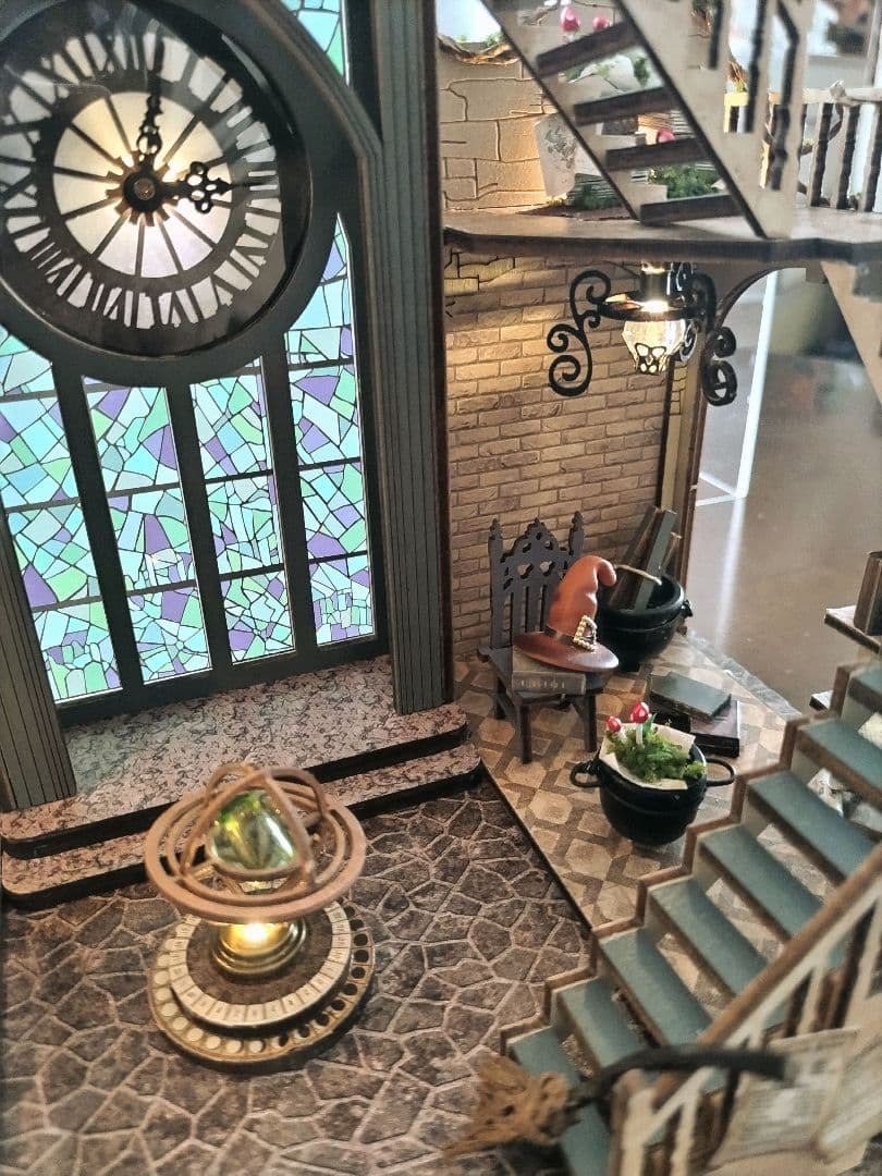 *完成品* ドールハウス マジックハウス ハリーポッター 大時計 古城 カバー付