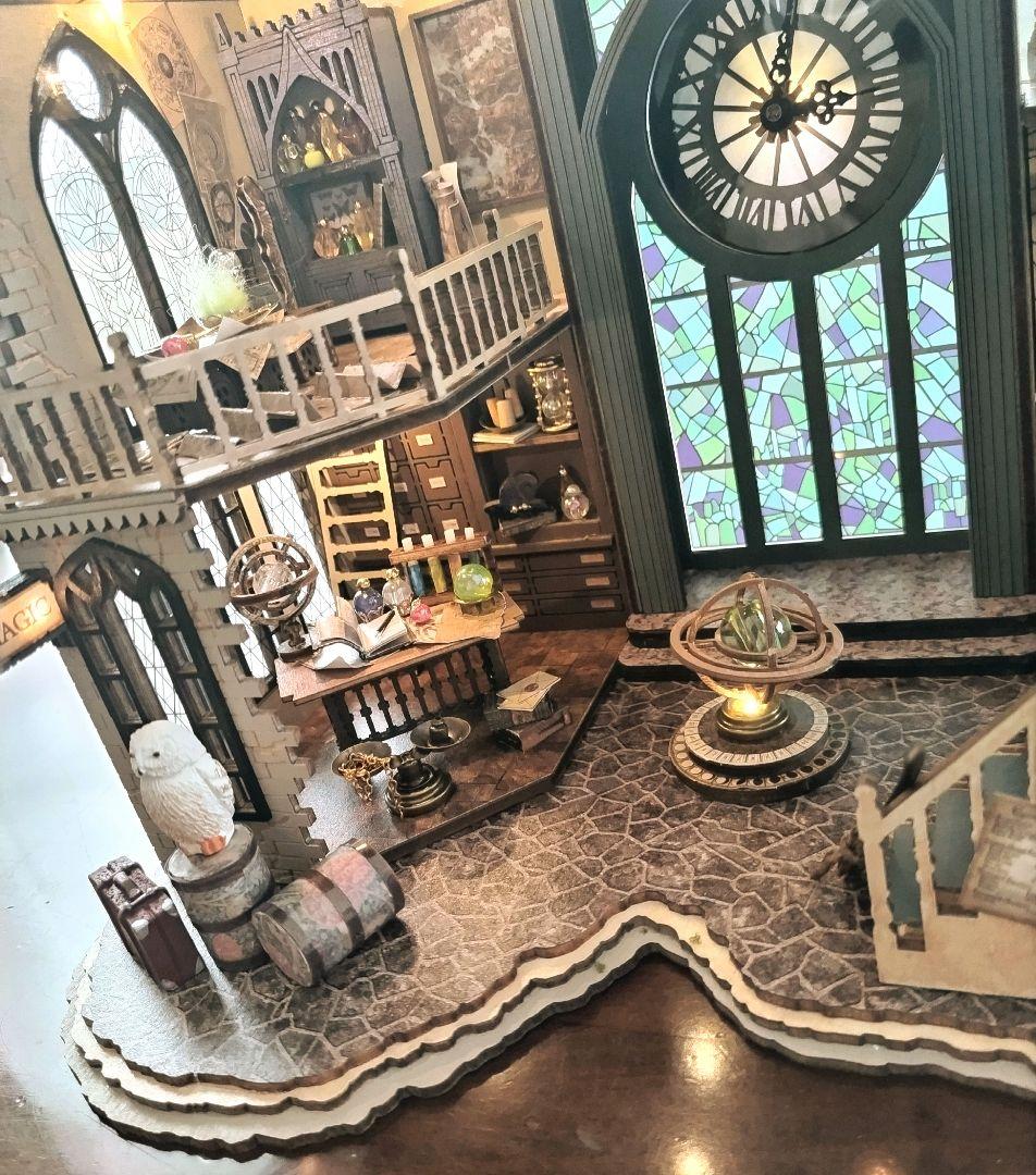 *完成品* ドールハウス マジックハウス ハリーポッター 大時計 古城 カバー付