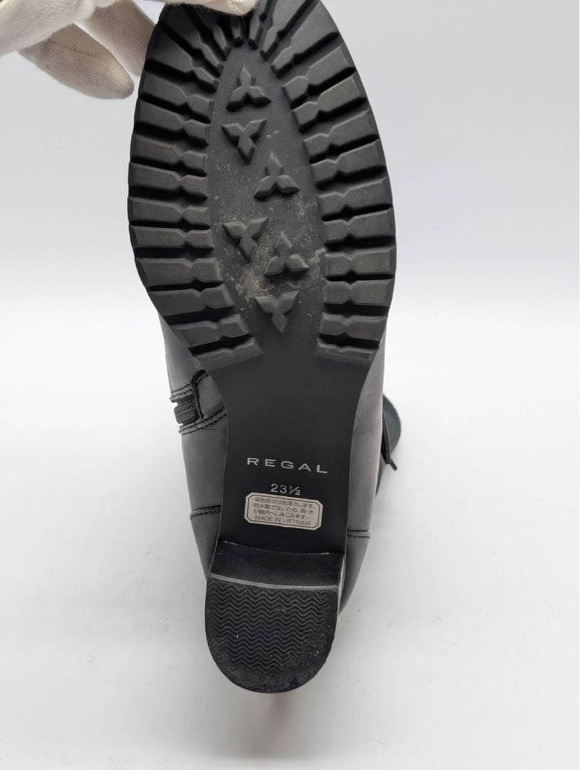 REGAL　ファー付きブラックムートンブーツ