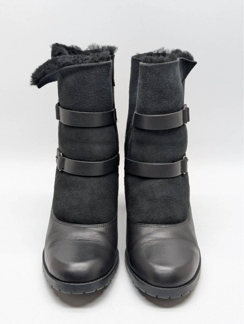 REGAL　ファー付きブラックムートンブーツ