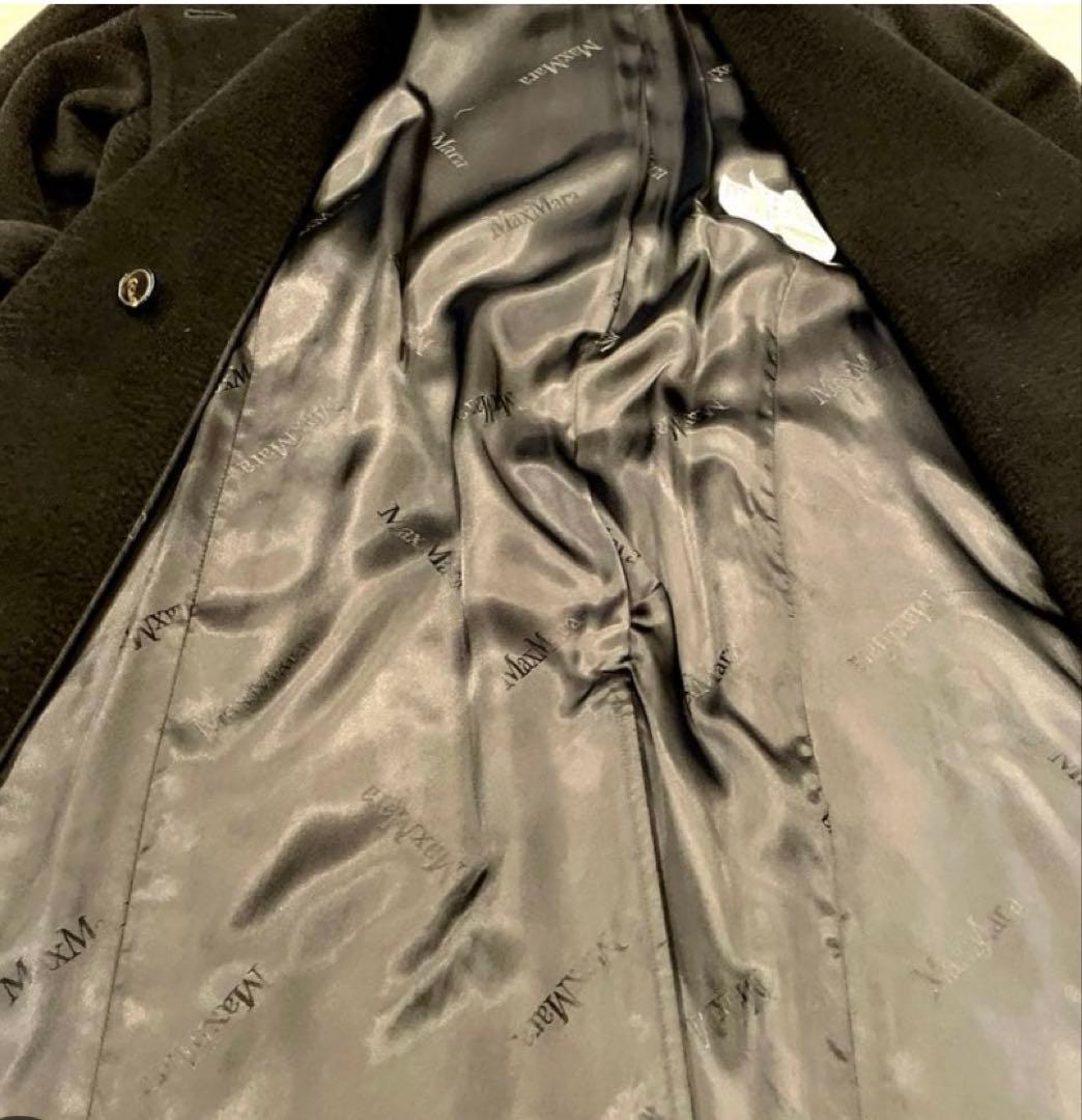 美品 MaxMara マニュエラ ピュアキャメル アイコンコート 34ブラック