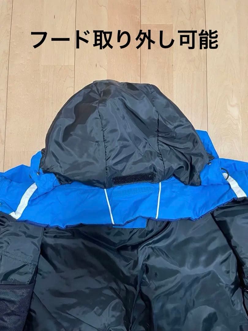 【美品】デサント スキーウェア 上下セット Sサイズ 水色＋ネイビー