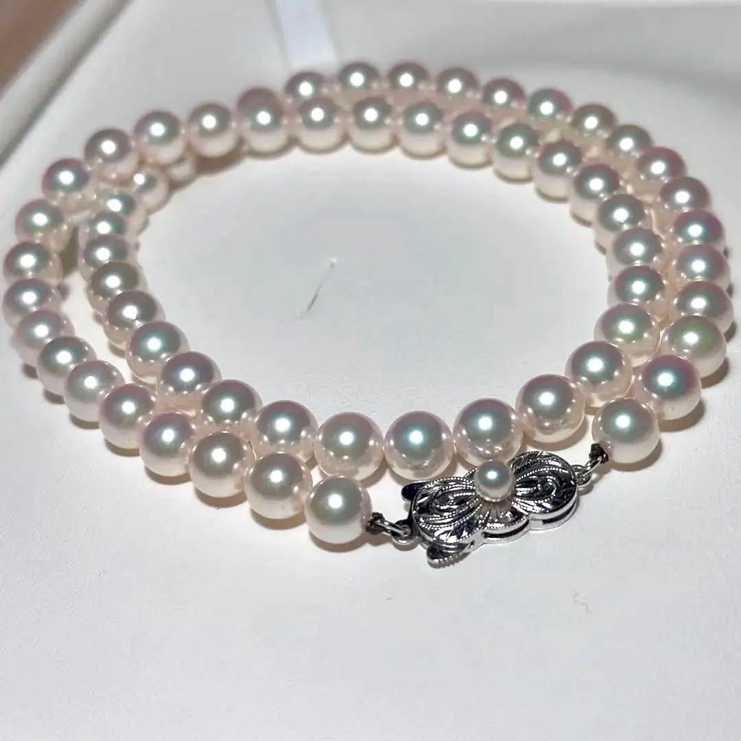 テリ強◎現行クラスプ　ミキモト　アコヤパール　ネックレス　本真珠　純正ケース付き