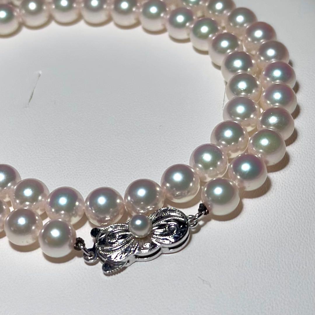 テリ強◎現行クラスプ　ミキモト　アコヤパール　ネックレス　本真珠　純正ケース付き