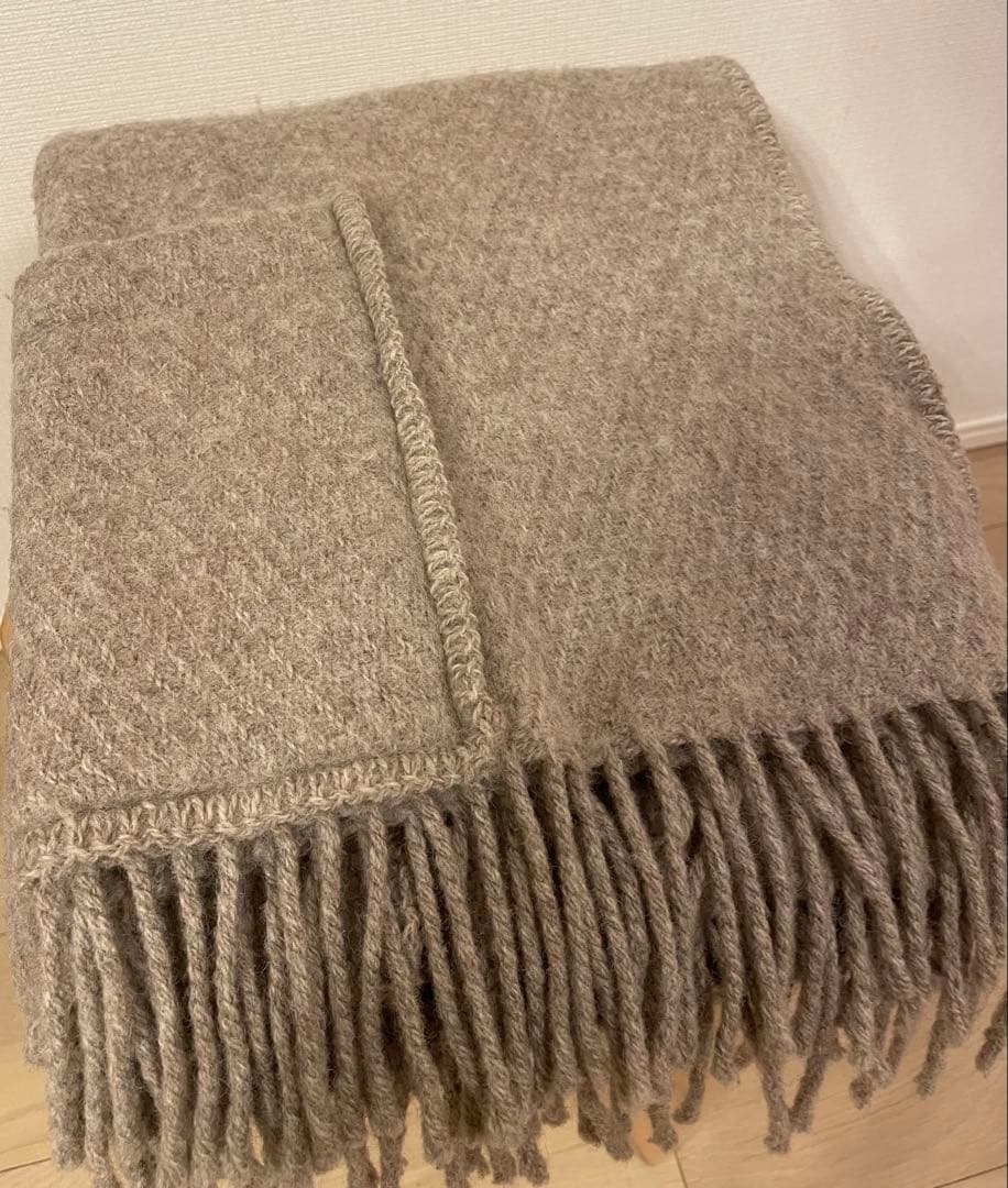 ラプアンカンクリ　UNI ベージュ　ポケットショール　美品