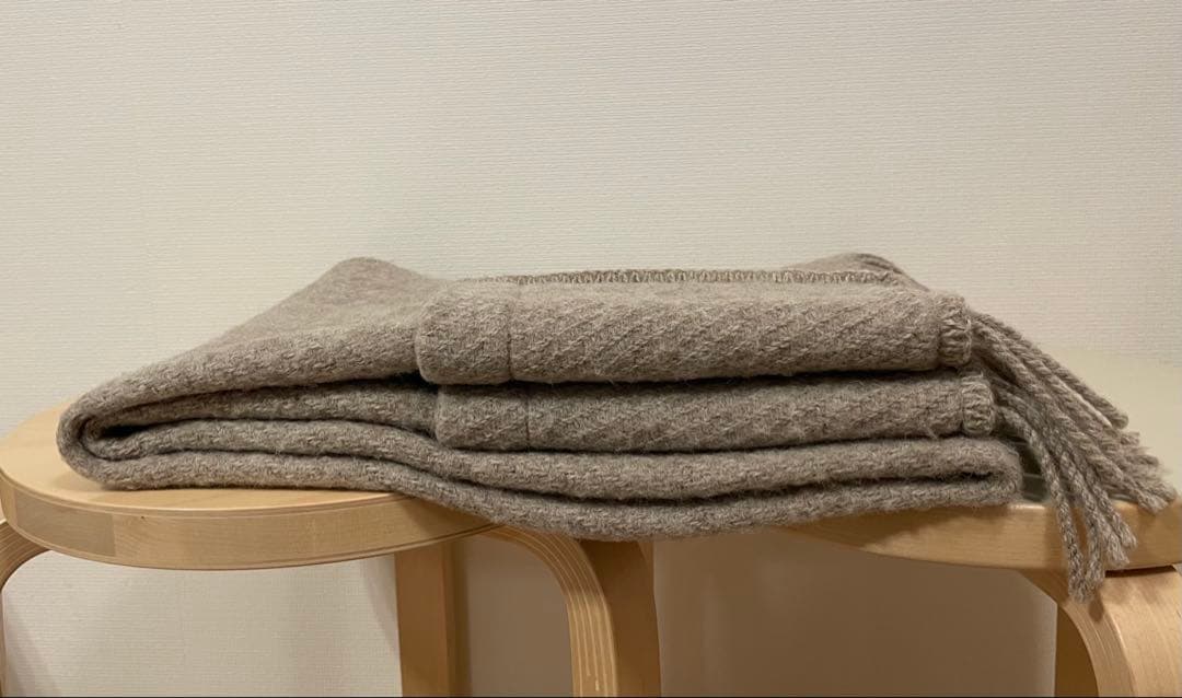 ラプアンカンクリ　UNI ベージュ　ポケットショール　美品