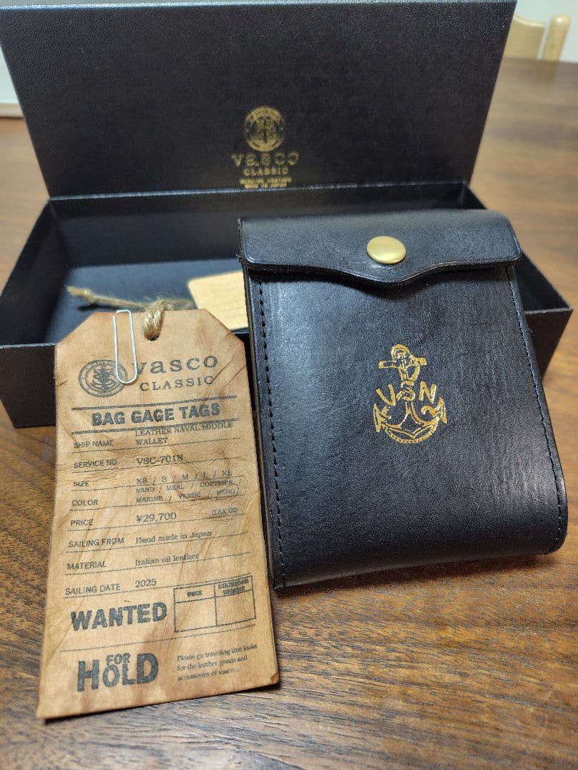 VASCO ブラック 二つ折り財布