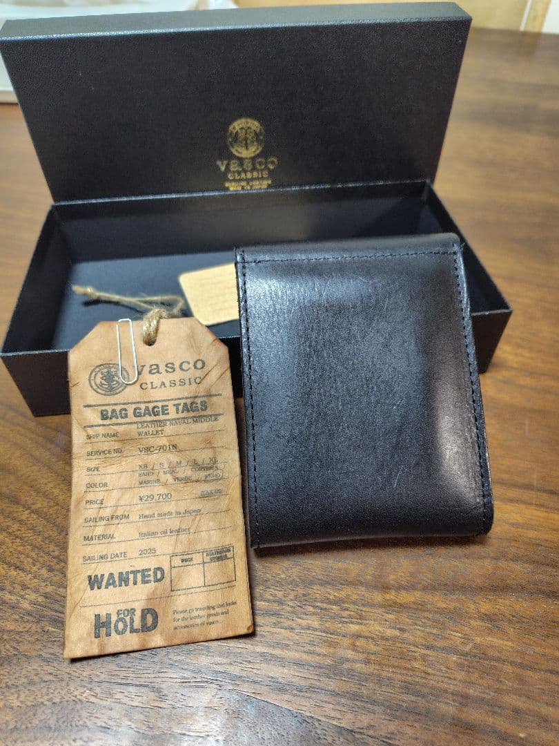 VASCO ブラック 二つ折り財布