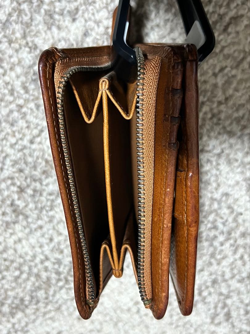 【最終価格】ゲンテン genten トスカ　二つ折り財布 ブラウン