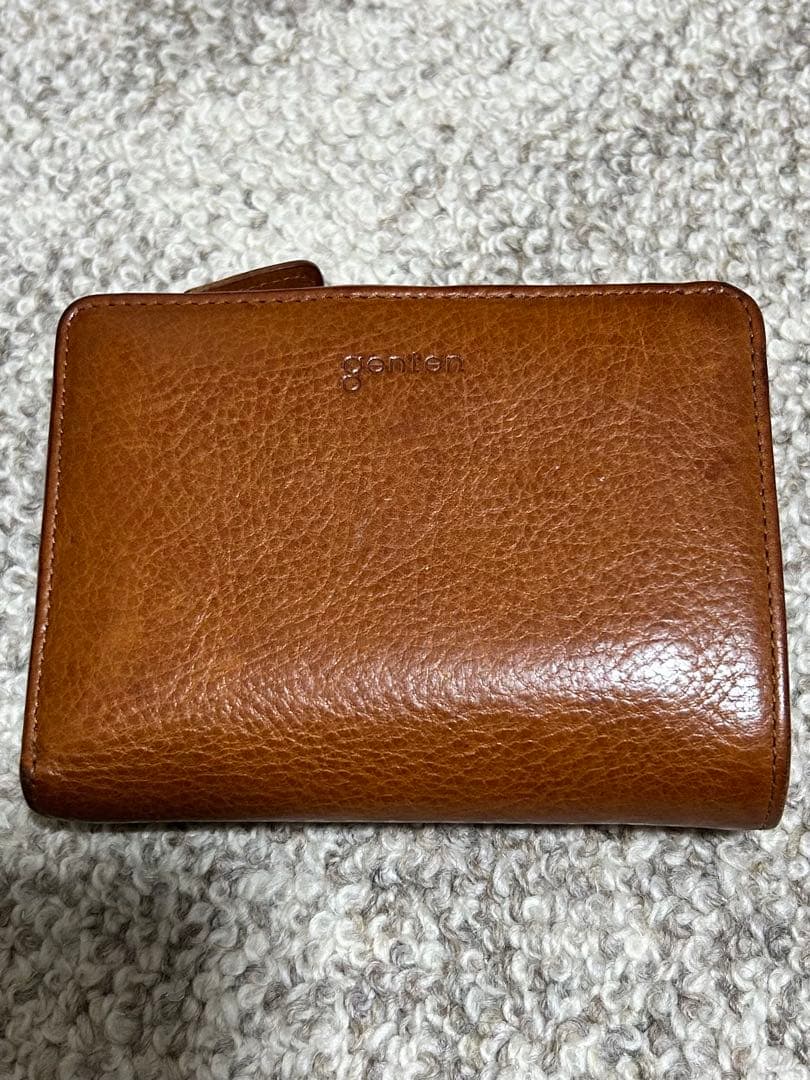 【最終価格】ゲンテン genten トスカ　二つ折り財布 ブラウン