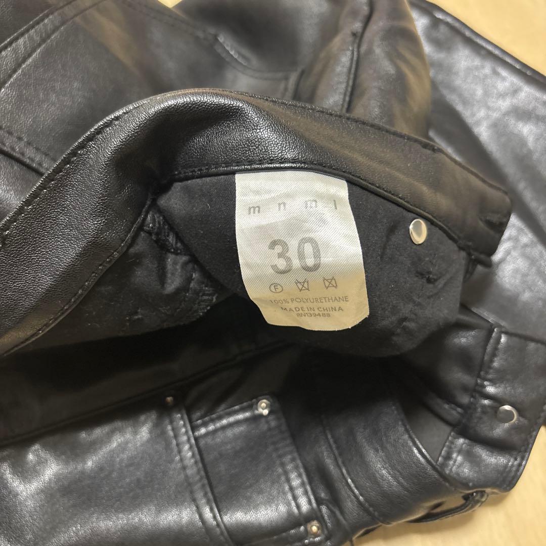 mnml レザーパンツ