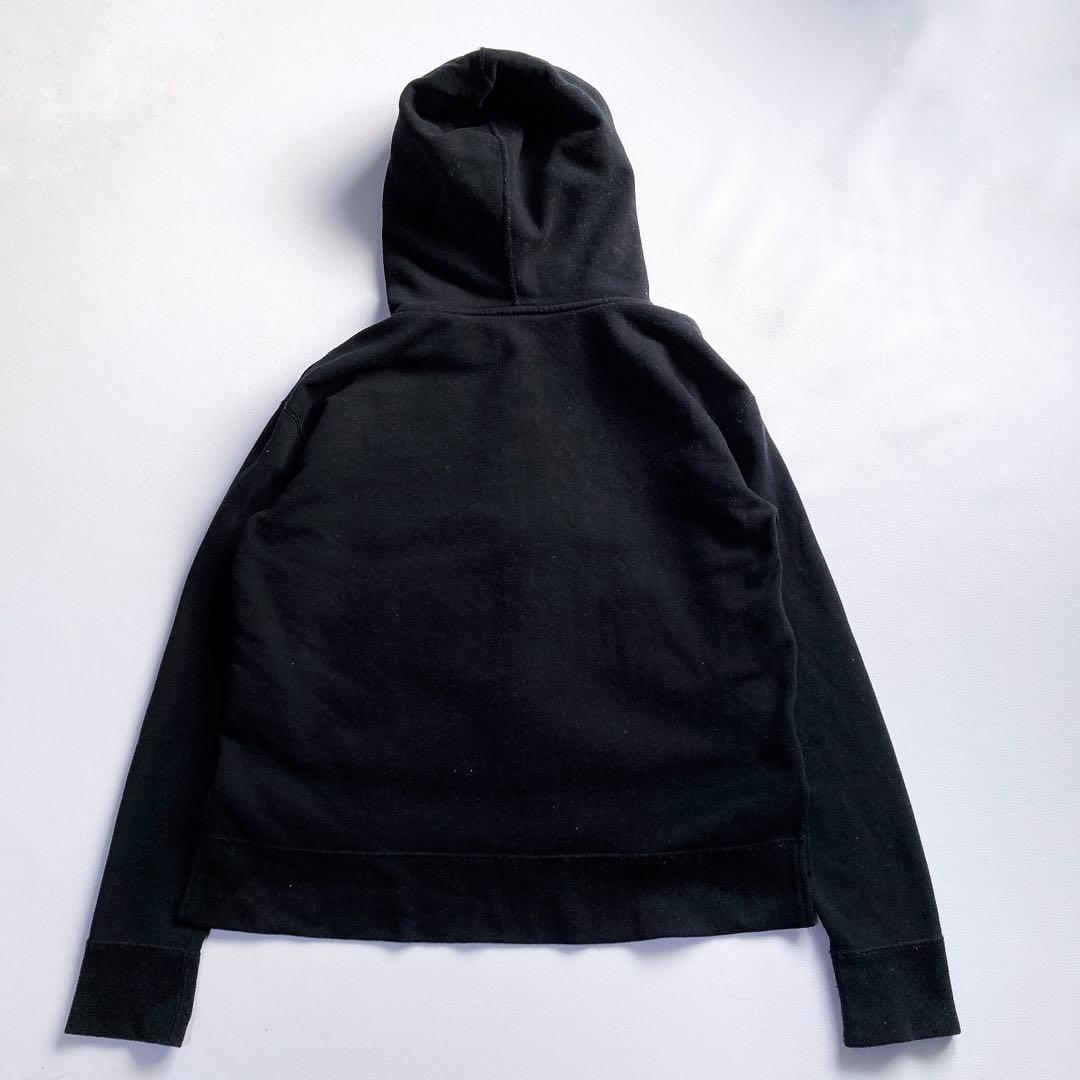 ポロラルフローレン ジップアップパーカー M ホース刺繍 裏起毛 ブラック￼ 黒