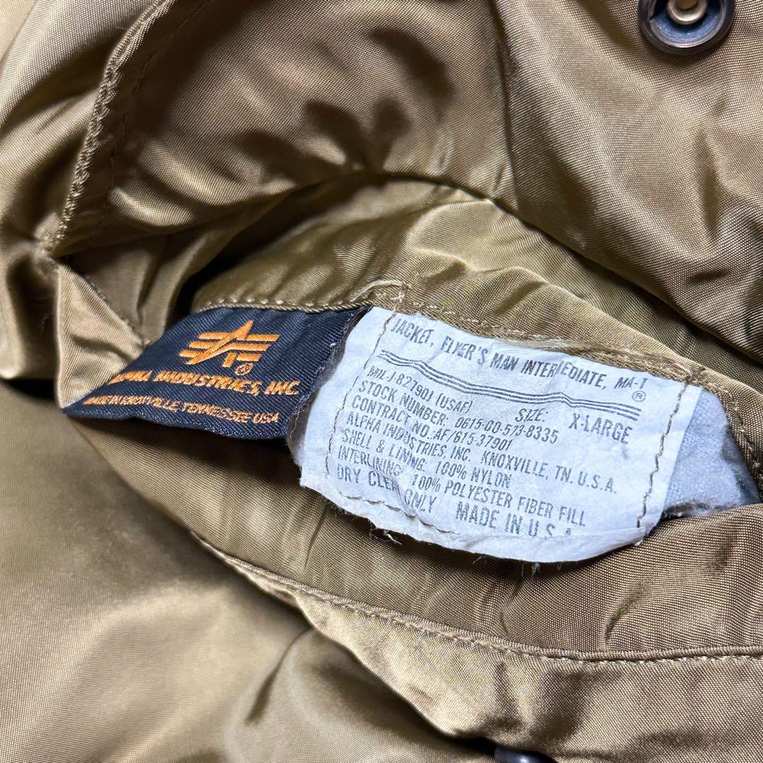 ✨USA製 90s アルファインダストリーズ MA-1 希少色 XL✨