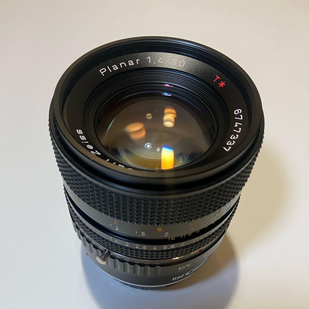 Carl Zeiss Planar 50mmF1.4 Eマウントアダプター付き