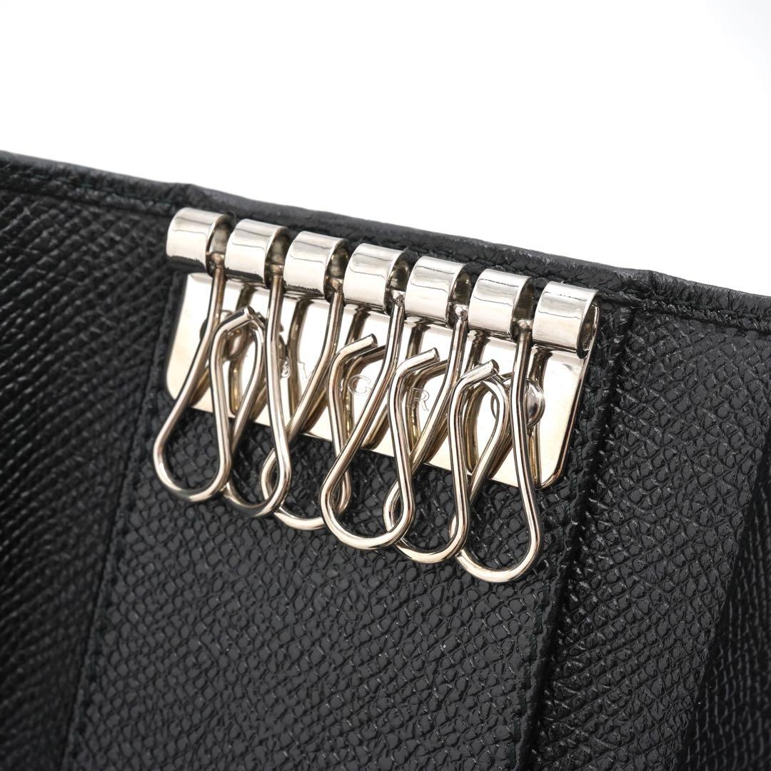 ✨未使用に近い✨　BVLGARI キーケース　ロゴマニア　クラシコ　6連　黒色