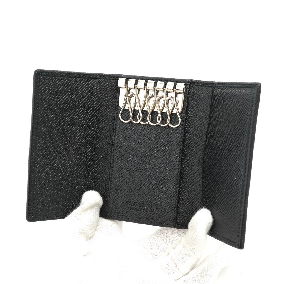 ✨未使用に近い✨　BVLGARI キーケース　ロゴマニア　クラシコ　6連　黒色