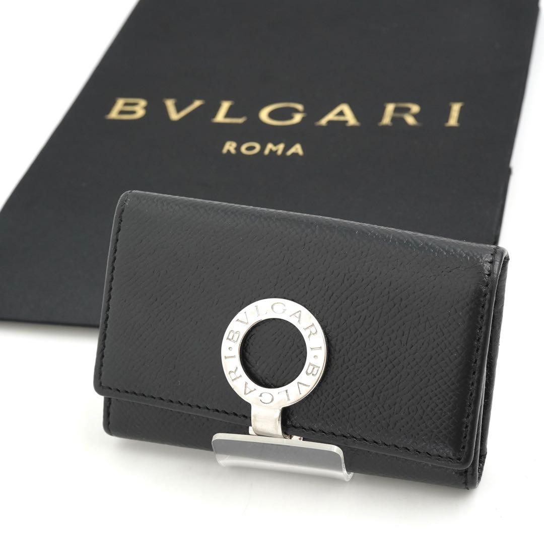✨未使用に近い✨　BVLGARI キーケース　ロゴマニア　クラシコ　6連　黒色