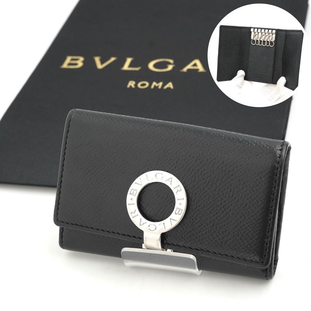 ✨未使用に近い✨　BVLGARI キーケース　ロゴマニア　クラシコ　6連　黒色