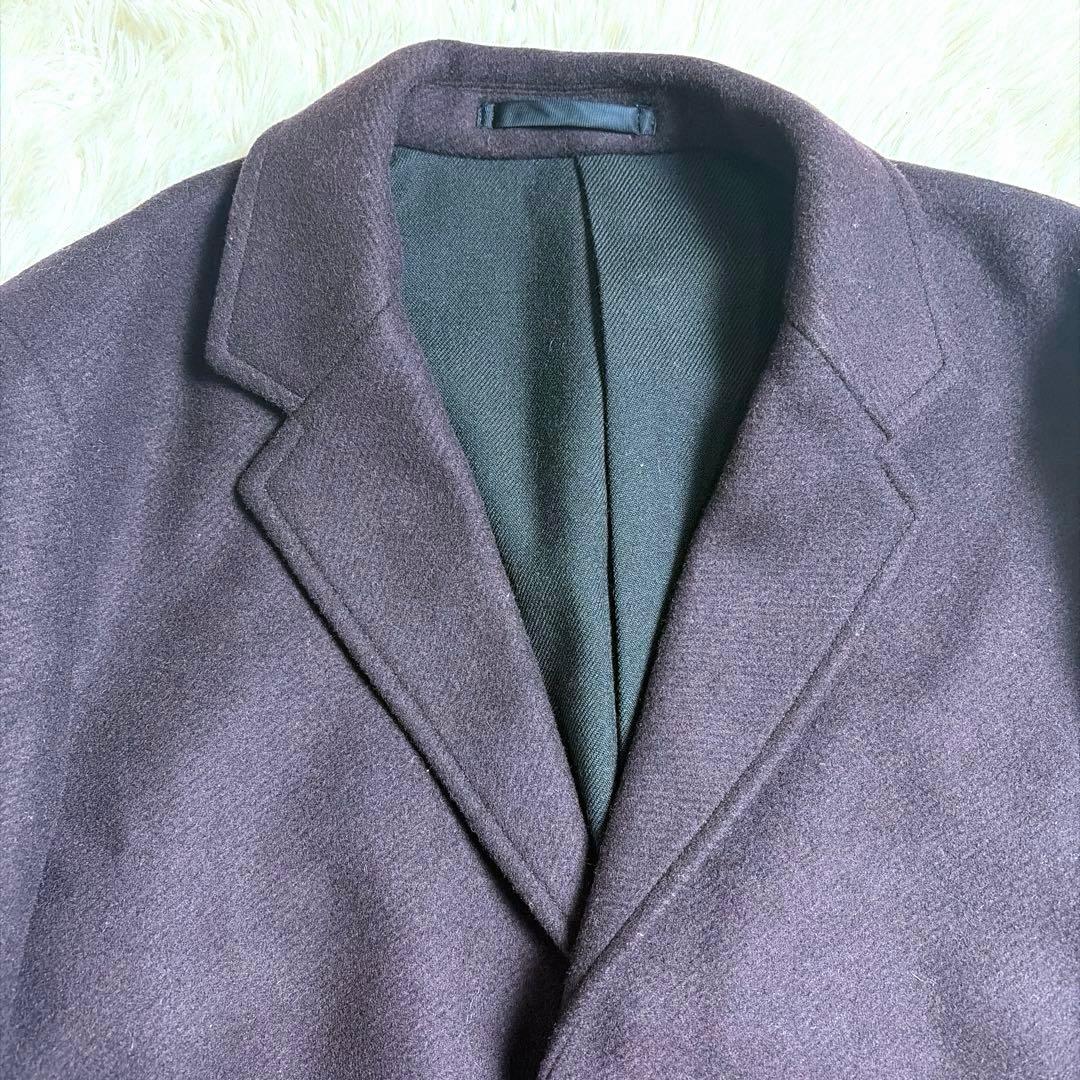 WACKO MARIA ダークレッド チェスターコート　カシミヤ混