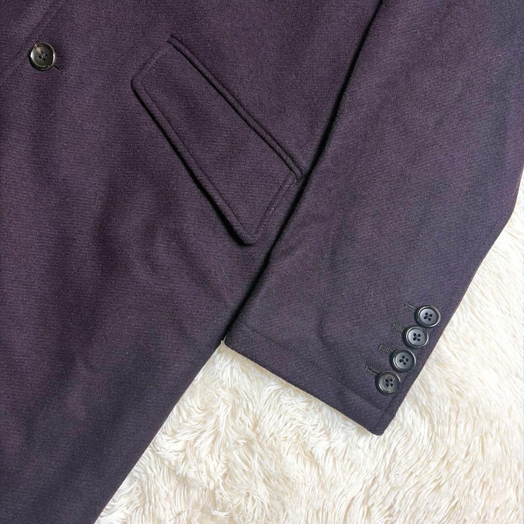 WACKO MARIA ダークレッド チェスターコート　カシミヤ混