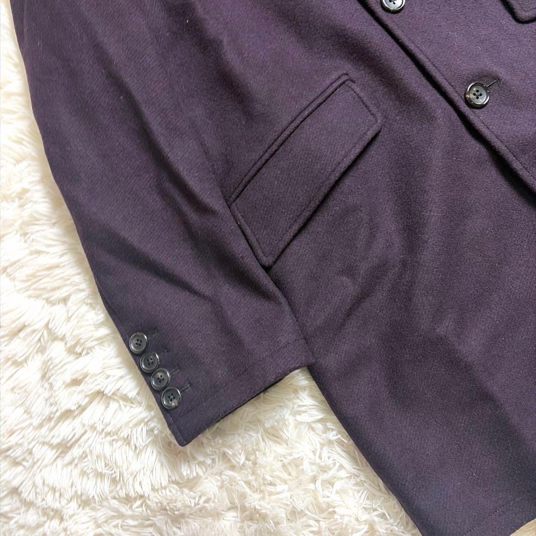 WACKO MARIA ダークレッド チェスターコート　カシミヤ混