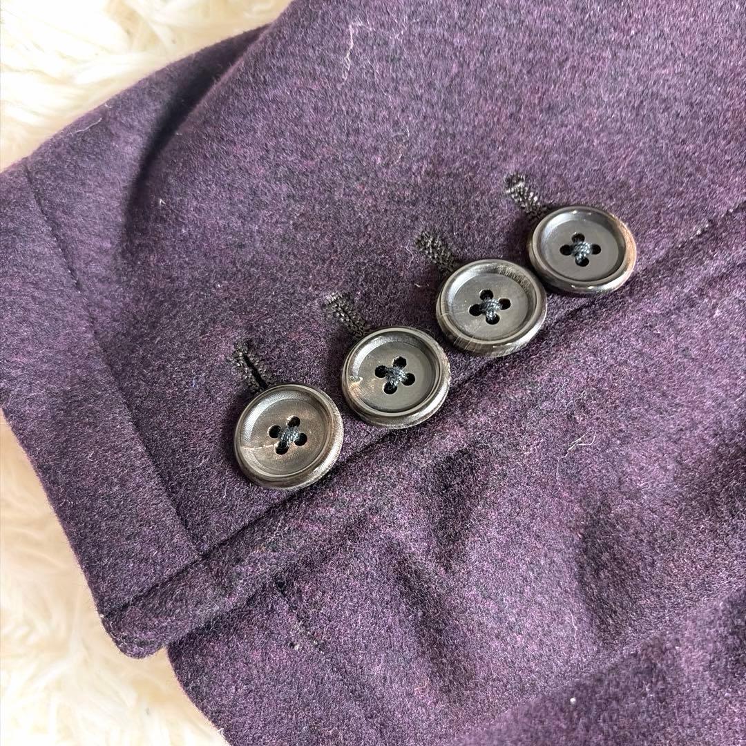 WACKO MARIA ダークレッド チェスターコート　カシミヤ混