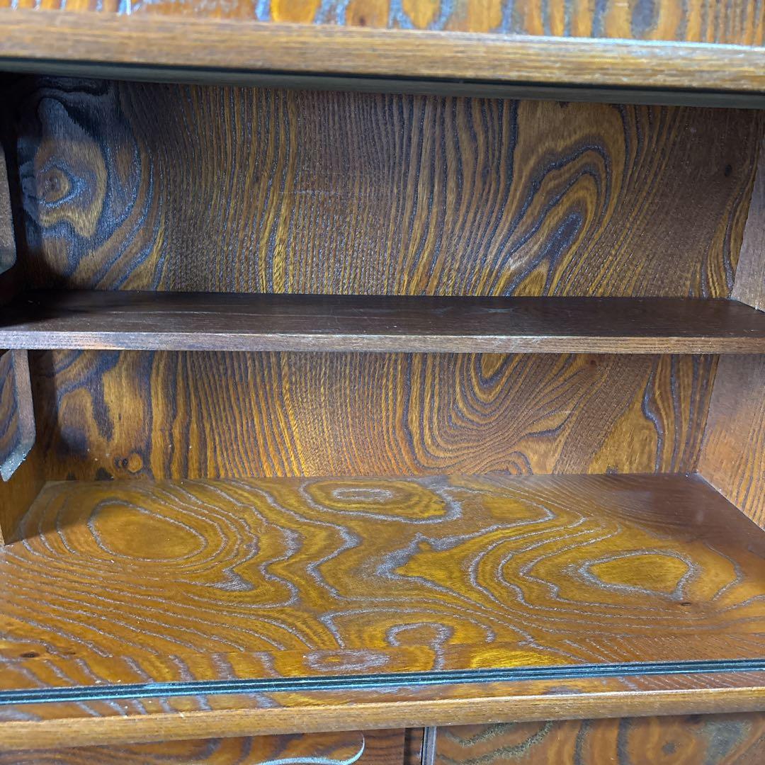 和家具 昭和レトロ　茶箪笥 茶棚 飾り棚 違い棚茶道具