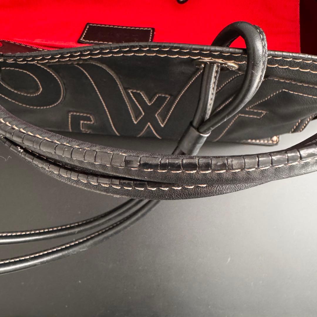 【希少】LOEWE ロエベ ロゴ レザー トートバッグ 黒 ショッパー