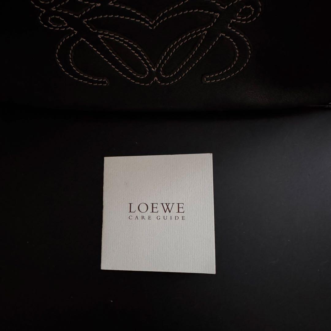 【希少】LOEWE ロエベ ロゴ レザー トートバッグ 黒 ショッパー