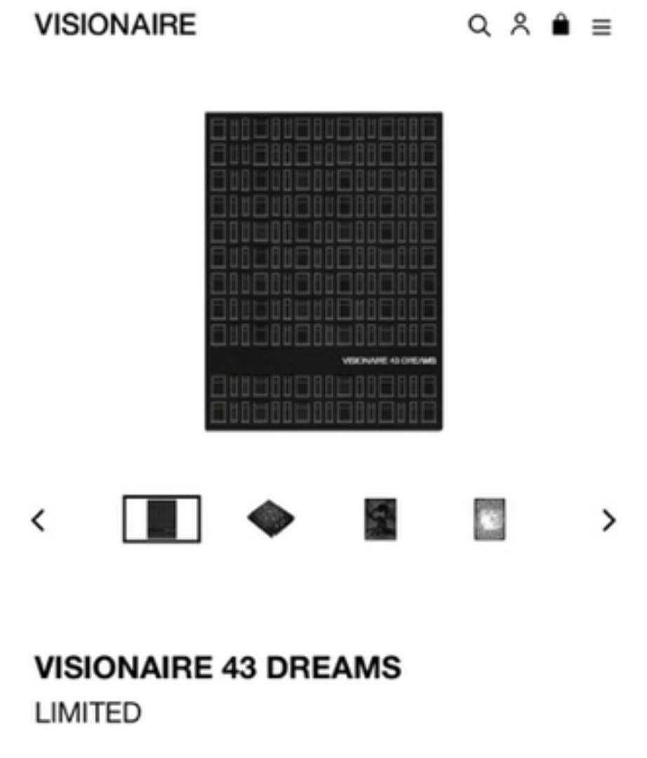 希少本　ビジョネア43 ドリーム限定シリアルNo.本