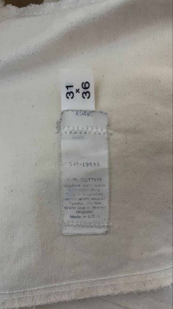 80s USA製 BIG MAC ペインターパンツ talonジップ　白