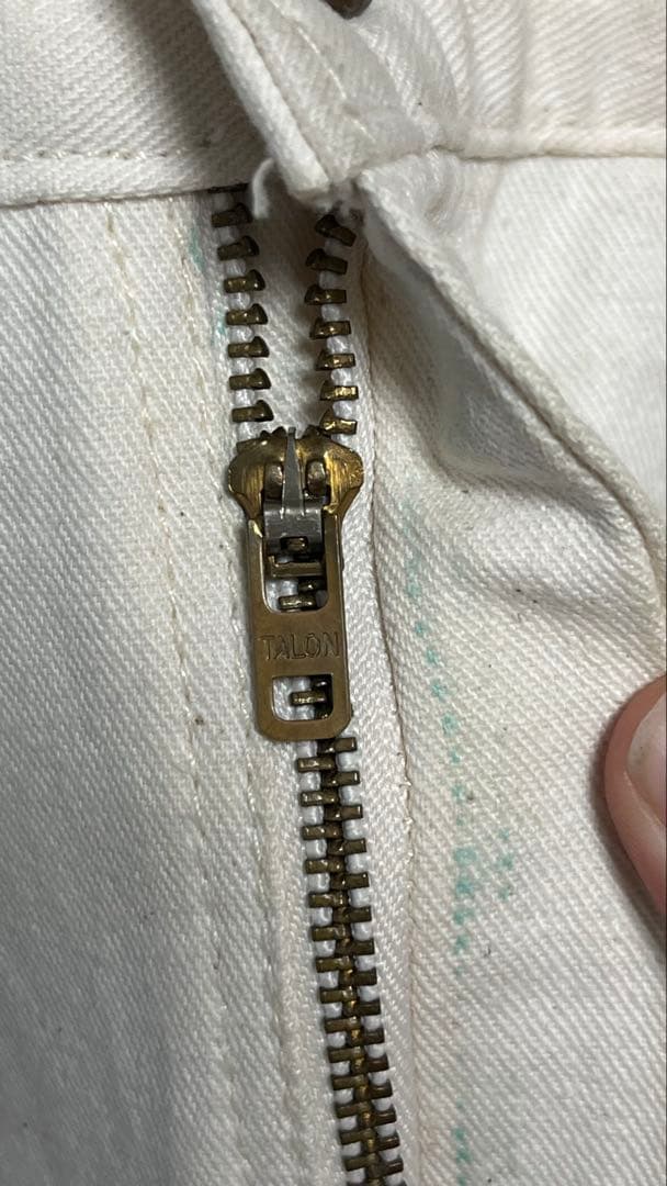 80s USA製 BIG MAC ペインターパンツ talonジップ　白