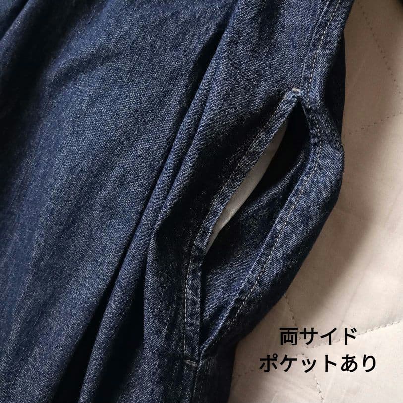 美品　soulberry　デニムワンピース　インディゴ　ソウルベリー　ゆったり