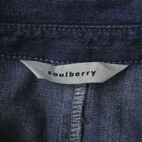 美品　soulberry　デニムワンピース　インディゴ　ソウルベリー　ゆったり