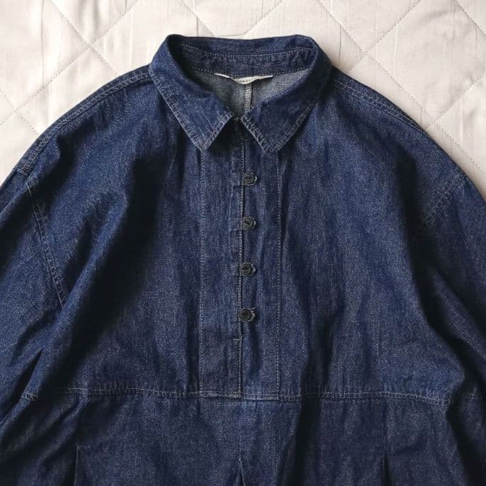 美品　soulberry　デニムワンピース　インディゴ　ソウルベリー　ゆったり
