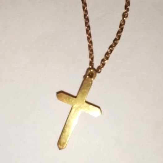 ジュエッテ　k18クロスペンダントネックレスダイヤモンド装飾　1.4g