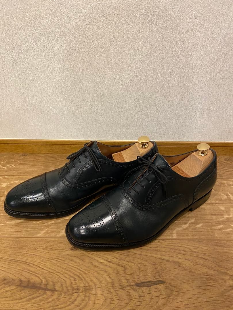 美品　スコッチグレイン 27センチ　3E ネイビー 紺