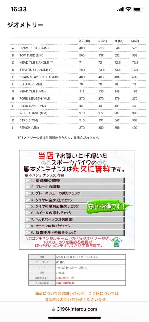 FOCUS IZALCO RACE9.7 2019式 ロードバイク 自転車