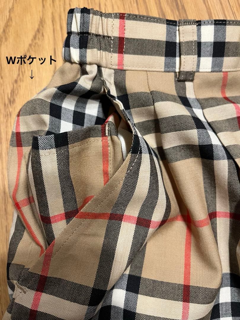 バーバリーチェック柄 キュロット ベージュ(サンプル品)