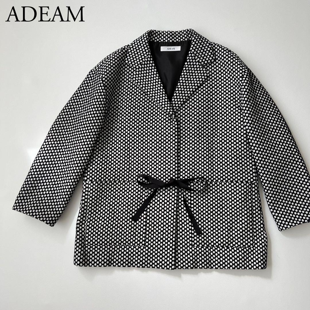 美品　ADEAM アディアム　FOXEY テーラードジャケット　総柄　リボン