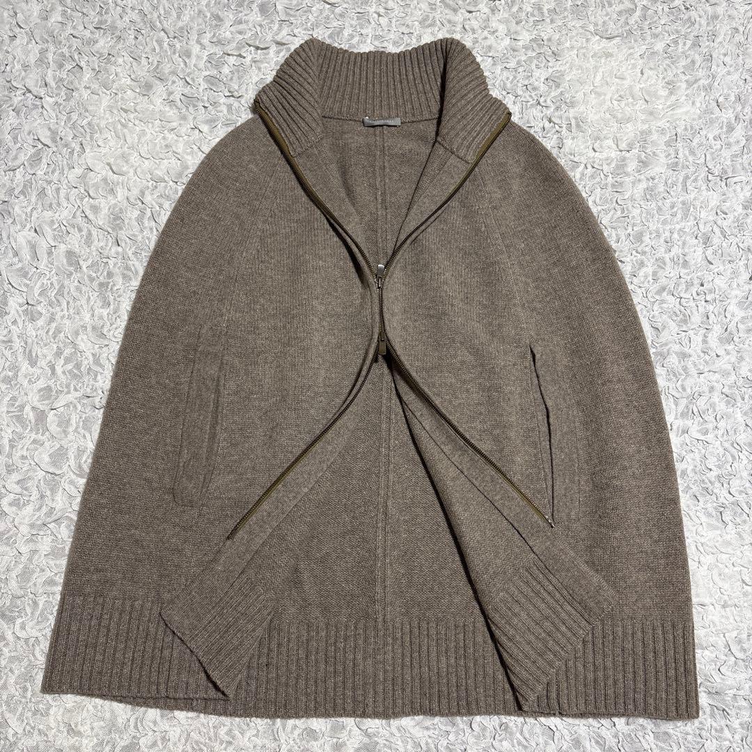 美品 セオリーリュクス 3.9万円　カシミヤ混 ケープ カーディガン　ハイネック