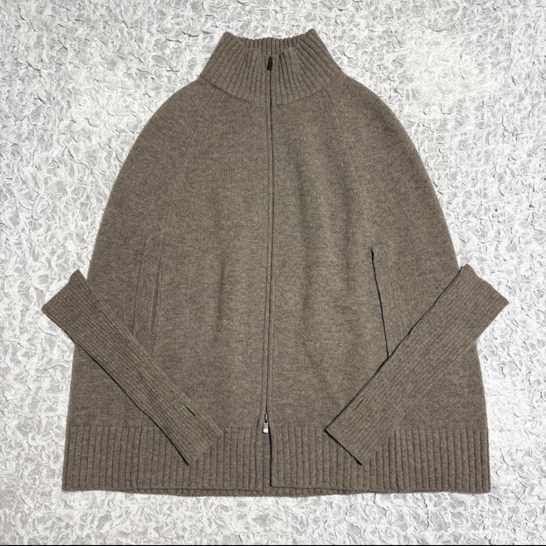 美品 セオリーリュクス 3.9万円　カシミヤ混 ケープ カーディガン　ハイネック
