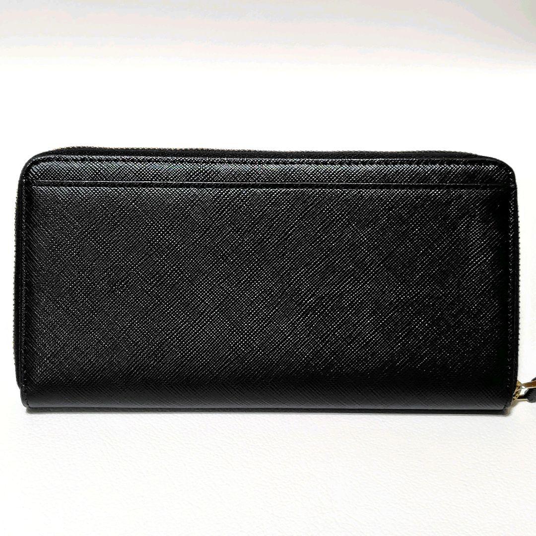 極美品✨　アニエスベー　長財布　黒　ラウンドファスナー　レザー　シンプル　金具