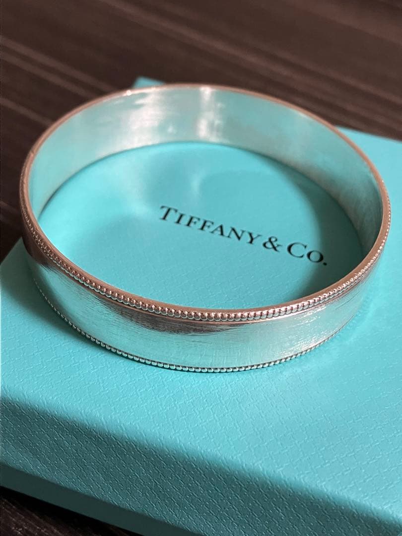 ティファニー　ミルグレインバングル　Tiffany