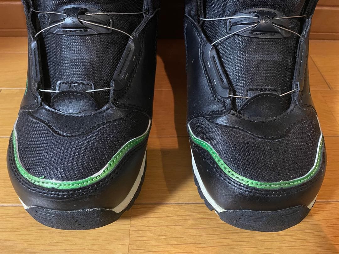 ★美品★BUZRUN スノーボードBOAブーツ ブラック/グリーン　26cm