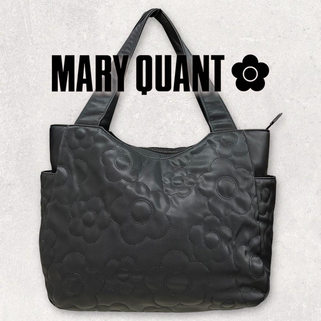 MARY QUANT デイジーランダムキルト トートバッグ A4 黒 軽量