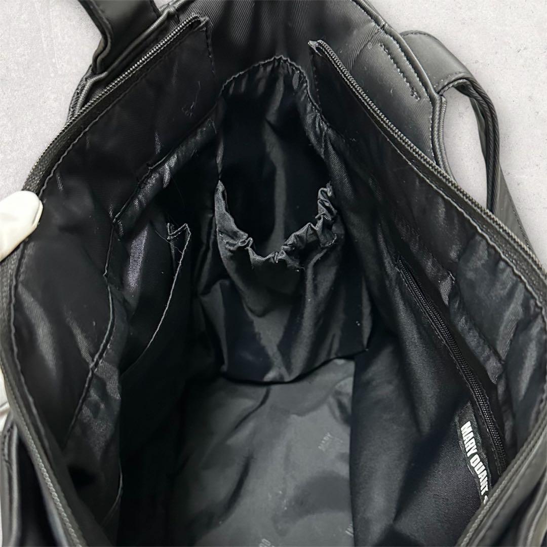 MARY QUANT デイジーランダムキルト トートバッグ A4 黒 軽量