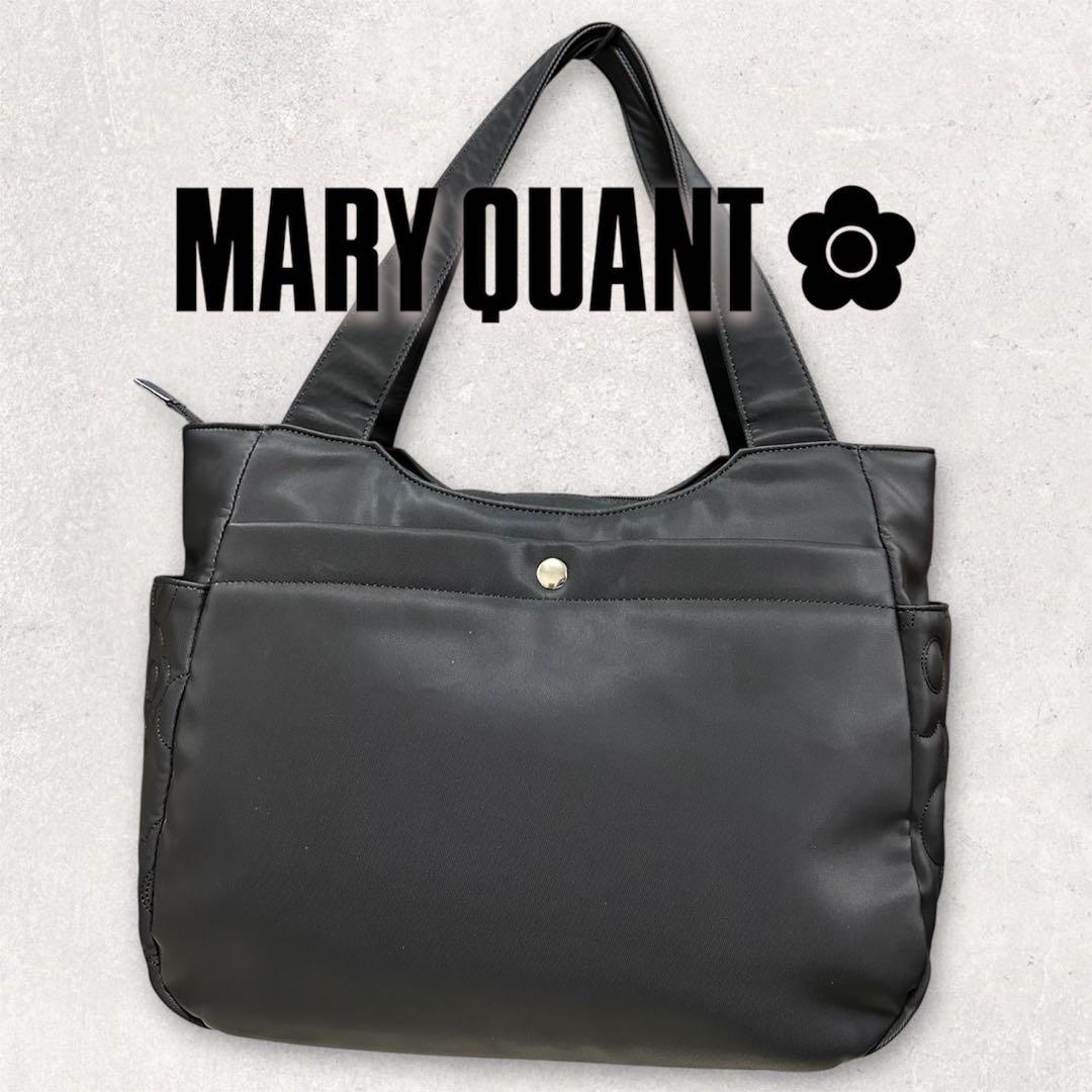 MARY QUANT デイジーランダムキルト トートバッグ A4 黒 軽量
